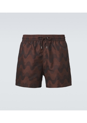 Frescobol Carioca Rio printed jacquard swim trunks