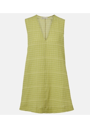 Asceno Derya checked cotton minidress