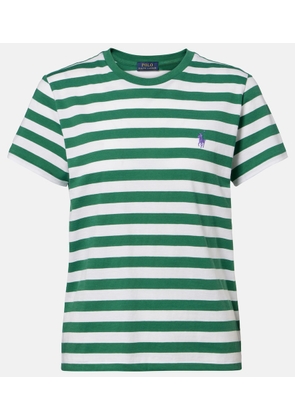 Polo Ralph Lauren Logo striped cotton jersey T-shirt
