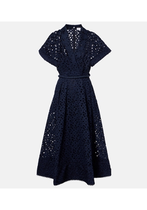 Rebecca Vallance Antalya broderie anglaise midi dress