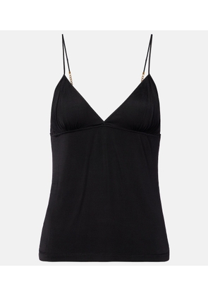 Saint Laurent Cassandre chain-detail jersey camisole