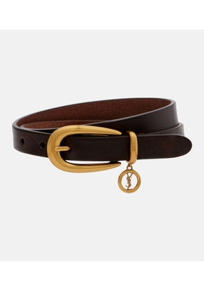 Saint Laurent Cassandre leather belt
