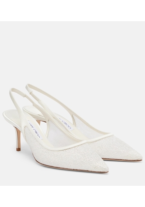 Jimmy Choo Bridal Love leather slingback pumps