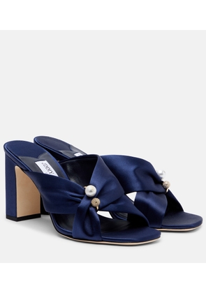 Jimmy Choo Rafi embellished satin mules