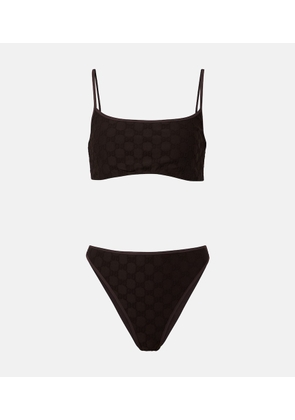 Gucci GG terry-trimmed jersey bikini