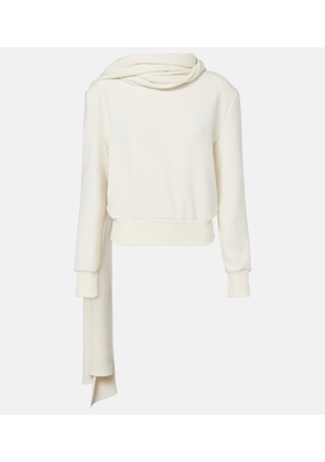 Magda Butrym Draped scarf-detail cotton sweatshirt