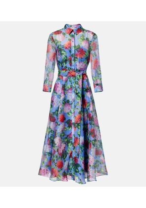 Carolina Herrera Floral silk organza shirt dress