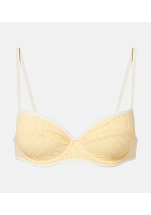 Eres Coconut striped bikini top