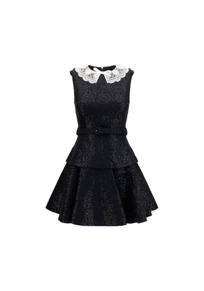 Self-Portrait Black Polyester Casual Dress - 10