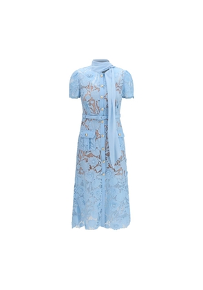Self-Portrait Blue Polyester Casual Dress - 12