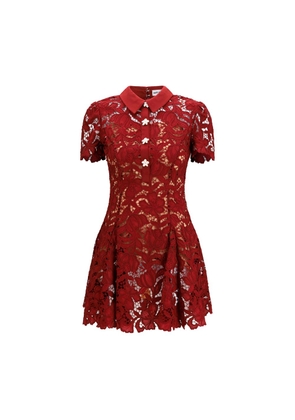 Self-Portrait Bordeaux Polyester Cocktail Dress - 10