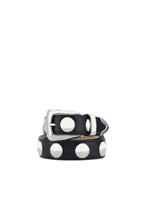Khaite Black Calf Leather Bos Taurus Regular Belt - 75 cm / 30 Inches
