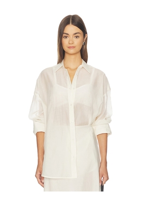 By Malene Birger Derris Soft Organza Shirt in White. Size 34. Also in 36, 38.