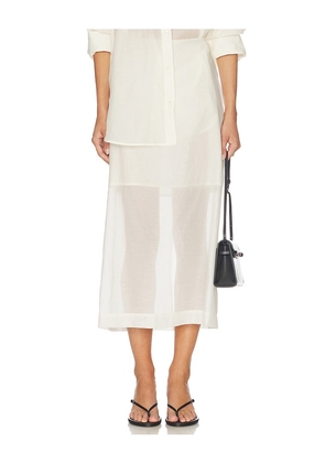 By Malene Birger Esta Soft Organza Skirt in White. Size 32. Also in 34, 36, 38, 40.