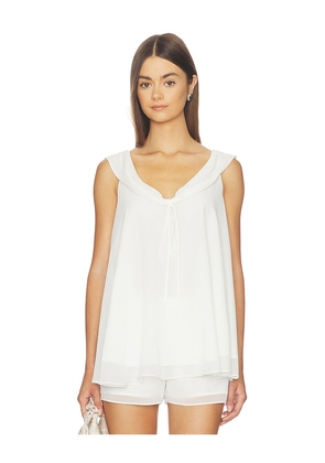 Amanda Uprichard Polly Top in Ivory. Size XS. Also in S, M, L, XL.