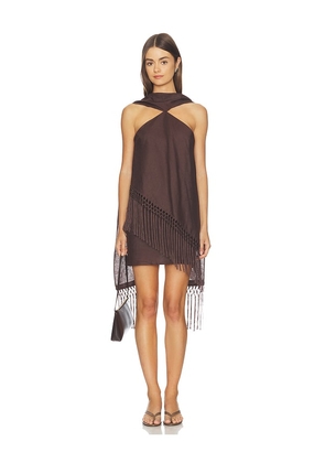 Amanda Uprichard Ava Dress in Brown. Size XS. Also in S, M, L, XL.