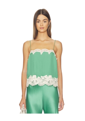CAMI NYC Maiya Chiffon Camisole in Green. Size XXS. Also in XS, S, M, L, XL.