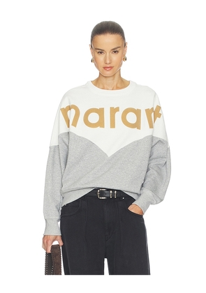 Isabel Marant Etoile Houston Sweatshirt in White,Light Grey. Size 38/6. Also in 34/2, 36/4, 40/8, 42/10.