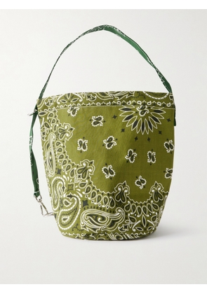 CALL IT BY YOUR NAME - Sac Seau Printed Cotton Tote - Green - One size