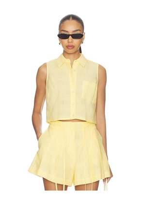 HEVRON Katja Top in Yellow. Size S. Also in XS, M, L.