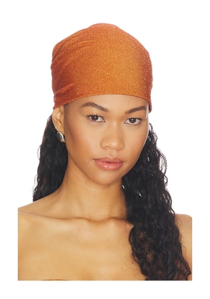 Mariandree Gaitan Alana Head Scarf in Burnt Orange. Size XS. Also in S, M, L.