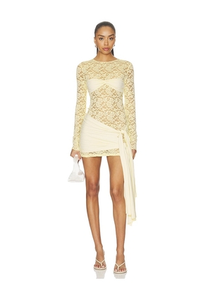 LIONESS Midnight Mini Dress in Yellow. Size S. Also in XXS, XS, M, L, XL, XXL.