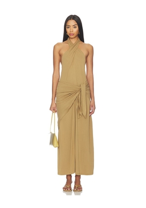 LIONESS Heavenly Maxi Dress in Tan. Size S. Also in XXS, XS, M, L, XL, XXL.