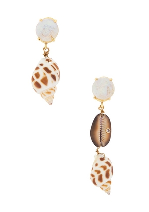 Maison Irem Keeva Earring in Brown.