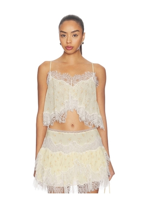 LoveShackFancy Elysia Top in Yellow. Size S. Also in XXS, XS, L, XL.