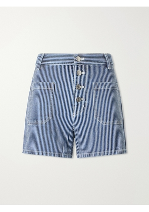 Nili Lotan - Harley Striped Denim Shorts - Blue - US0,US2,US4,US6,US8,US10,US12