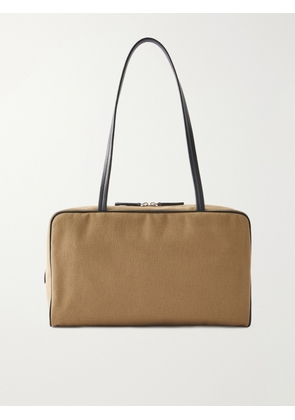 The Row - Astra Leather-trimmed Canvas Bowling Shoulder Bag - Black - One size