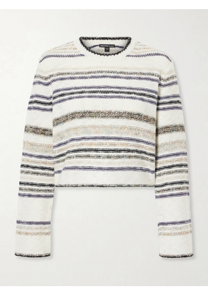 James Perse - Striped Knitted Cotton-blend Sweater - Multi - 0,1,2,3,4