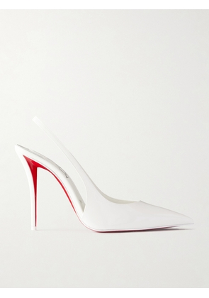 Christian Louboutin - Miss Z 100 Patent-leather Slingback Pumps - White - IT36,IT36.5,IT37,IT37.5,IT38,IT38.5,IT39,IT39.5,IT40,IT40.5,IT41,IT41.5,IT42