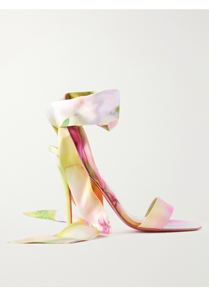 Christian Louboutin - Miss Z 100 Printed Satin Sandals - Multi - IT36,IT36.5,IT37,IT37.5,IT38,IT38.5,IT39,IT39.5,IT40,IT40.5,IT41,IT41.5,IT42