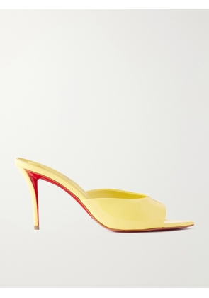 Christian Louboutin - Miss Z 80 Leather Mules - Yellow - IT36,IT36.5,IT37,IT37.5,IT38,IT38.5,IT39,IT39.5,IT40,IT40.5,IT41,IT41.5,IT42