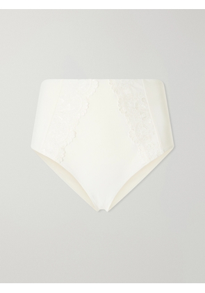 Kiki de Montparnasse - Juliette Embroidered Bikini Briefs - Neutrals - x small,small,medium,large