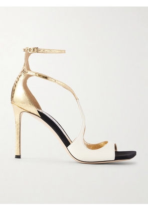 Jimmy Choo - Azia 95 Metallic Leather Sandals - Multi - IT36,IT36.5,IT37,IT37.5,IT38,IT38.5,IT39,IT39.5,IT40,IT40.5,IT41,IT41.5,IT42
