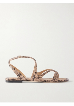 Jimmy Choo - Ayla Snake-effect Leather Sandals - Animal Print - IT36,IT36.5,IT37,IT37.5,IT38,IT38.5,IT39,IT39.5,IT40,IT40.5,IT41,IT41.5,IT42