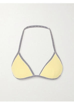 Versace - Greca-printed Triangle Bikini Top - Yellow - 1,2,3,4,5