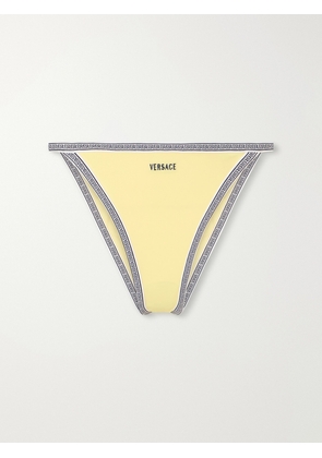 Versace - Greca-printed Bikini Bottom - Yellow - 1,2,3,4,5