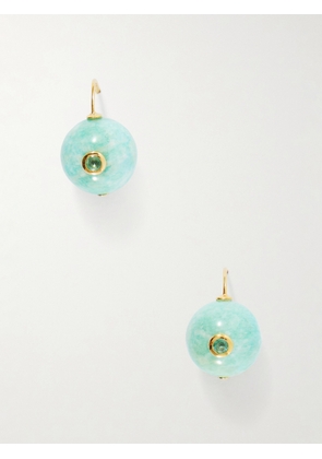 Lizzie Fortunato - Comet Beaded Amazonite Earrings - Blue - One size