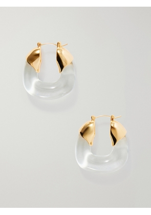 Lizzie Fortunato - Gold-plated And Resin Hoop Earrings - Blue - One size