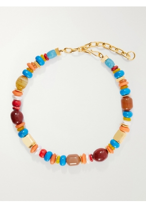 Lizzie Fortunato - Souvenir Gold-plated Multi-stone Beaded Necklace - One size