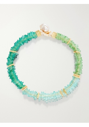 Lizzie Fortunato - Lita Gold-plated Quartz And Pearl Beaded Necklace - Multi - One size