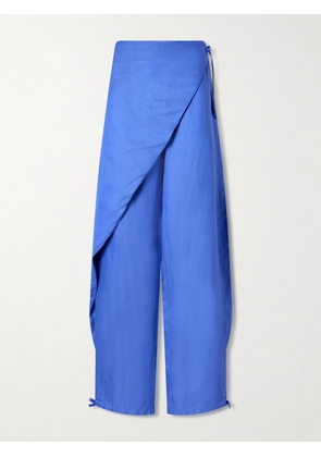 Polo Ralph Lauren - Tie-detailed Woven Tapered Pants - Blue - xx small,x small,small,medium,large,x large