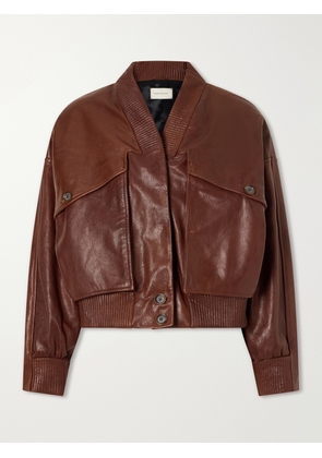 Magda Butrym - Cropped Leather Jacket - Brown - FR 34,FR 36,FR 38,FR 40,FR 42