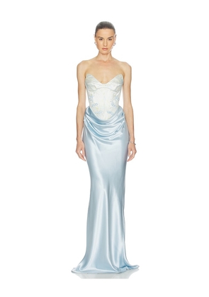 SAU LEE Sandrine Gown in Baby Blue. Size 2. Also in 00, 0, 4, 6, 8, 10, 12.