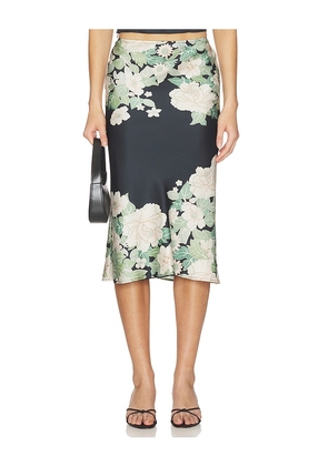 SAU LEE Dara Midi Skirt in Black. Size 2. Also in 00, 0, 4, 6, 8, 10, 12.