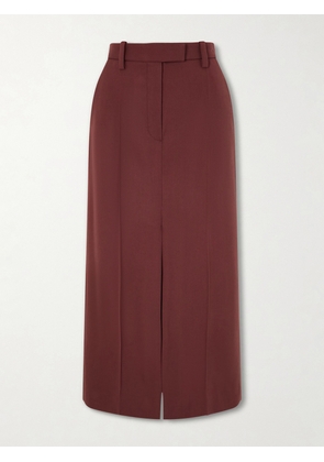 Brunello Cucinelli - Wool Midi Skirt - Burgundy - IT36,IT38,IT40,IT42,IT44,IT46,IT48