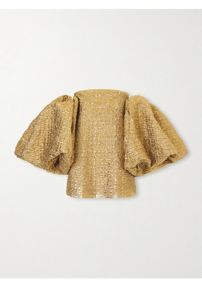 Dima Ayad - Cloqué Blouse - Gold - x small,small,medium,large,x large
